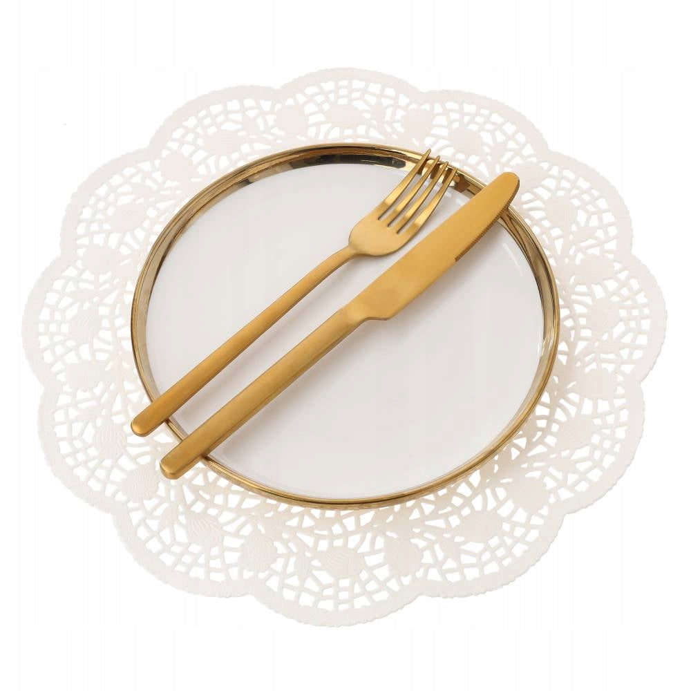 Serweta papierowa SERWETKA ażurowa DEKORACJE na stół KOMUNIA ozdoba 10szt