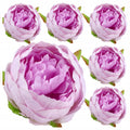 Peonie Piwonie Główki Kwiatowe Wyrobowe Lawendowy 6szt 8cm KWIATY SZTUCZNE