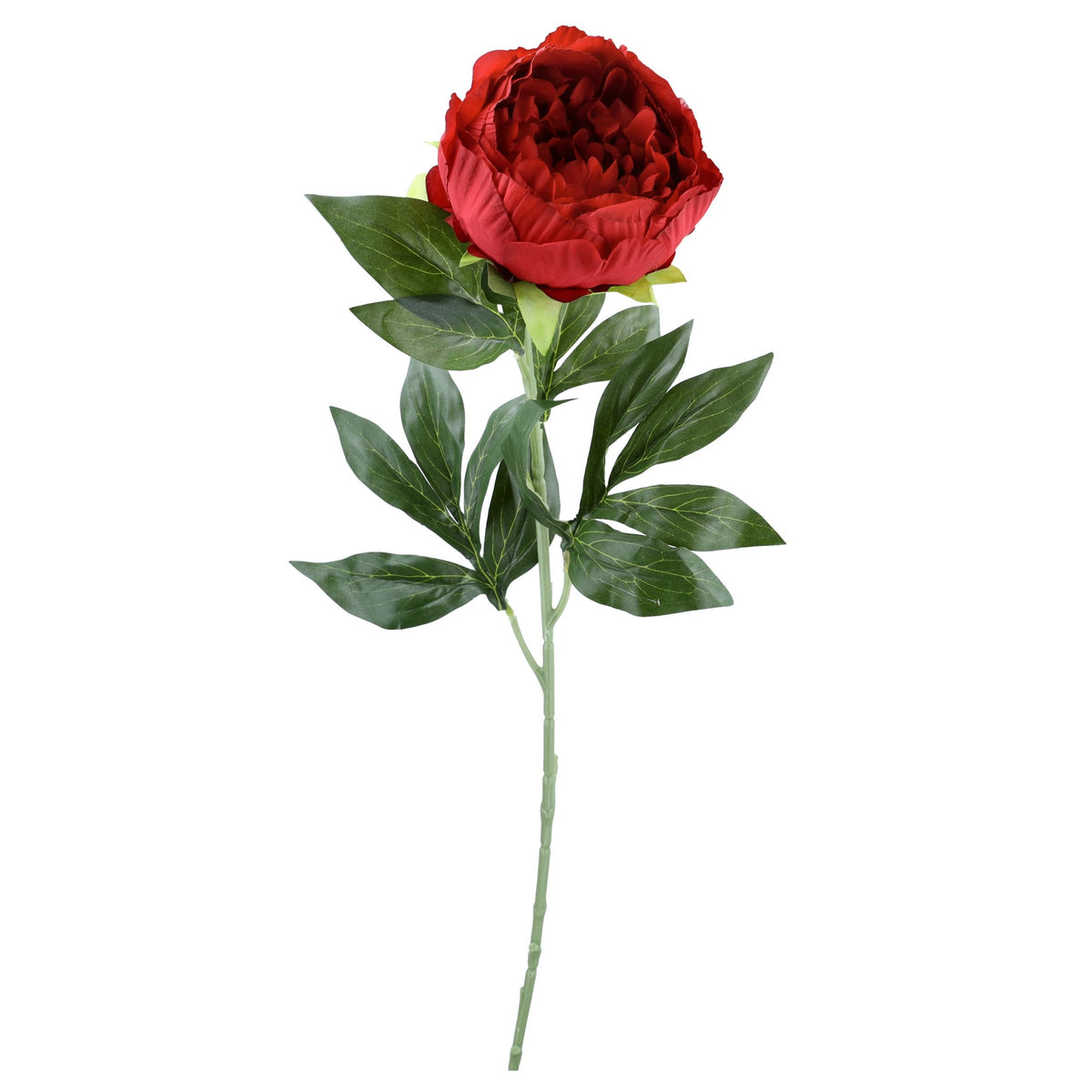 Gałązka Peonia 78cm Czerwony PIWONIA Kwiaty Sztuczne Jak Żywe Do Wazonu