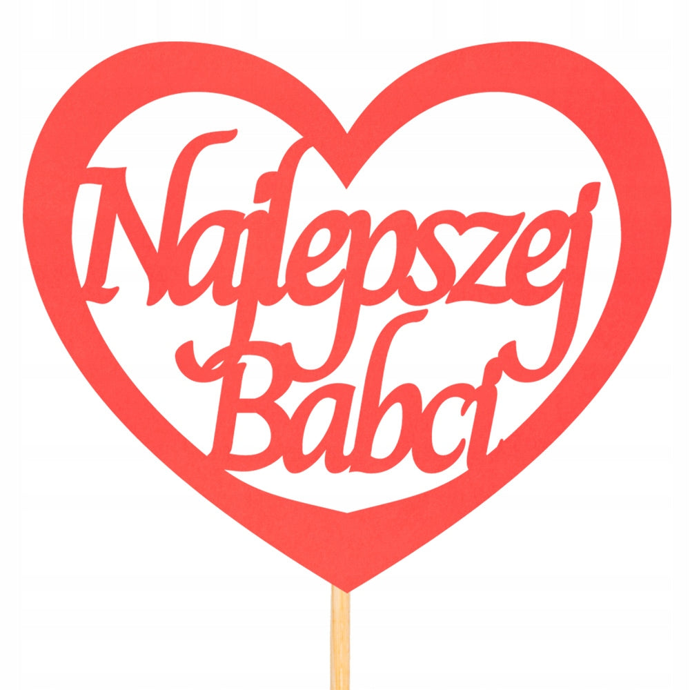 Topper Na Tort Toper Prezent Do Bukietu Dla Babci