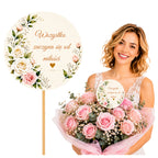 TOPPER na Tort Dekoracje Na Prezent dla Pary Młodej flower box Wesele