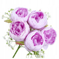 Bukiet Peonie Piwonie KWIATY SZTUCZNE Do Wazonu Dekoracja Pokój LILIOWY