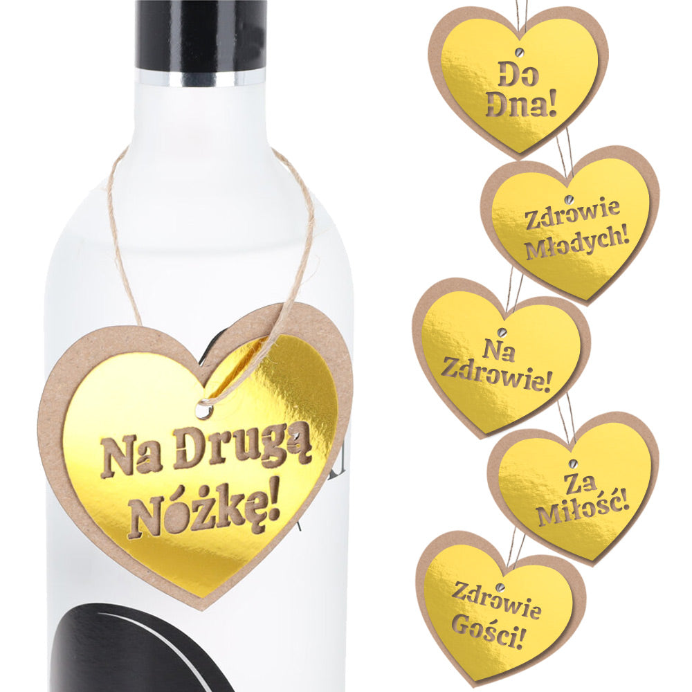 Zawieszki Na Butelkę Ślub Dekoracja Na Wesele