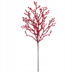 GAŁĄZKA ŚWIĄTECZNA czerwone kuleczki 61cm dekoracja do STROIKA dekoracja