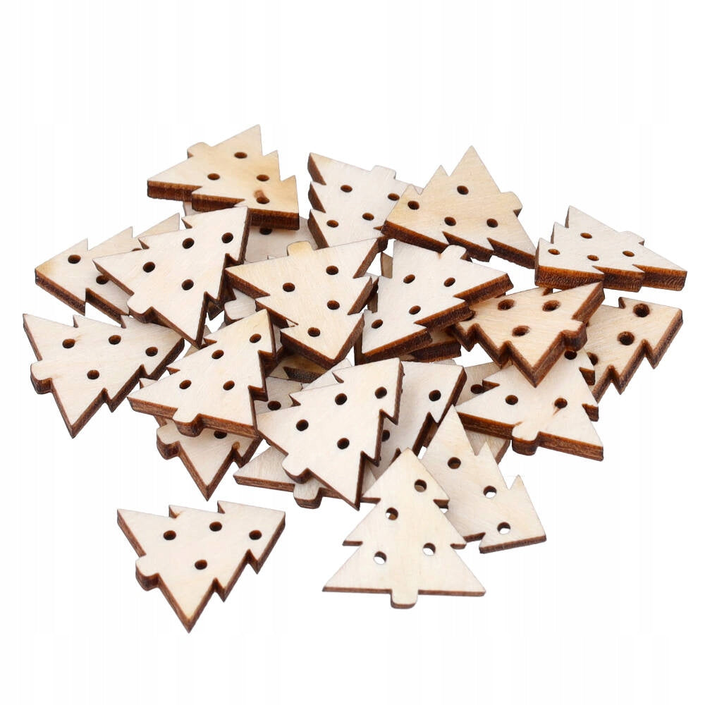 Scrapki Choinki Drewniane Zestaw Dekoracji Choinka 2cm Sklejka 25szt