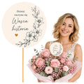TOPPER na Tort Bukiet Ślub Prezent Dekoracje Flower box Pamiątka