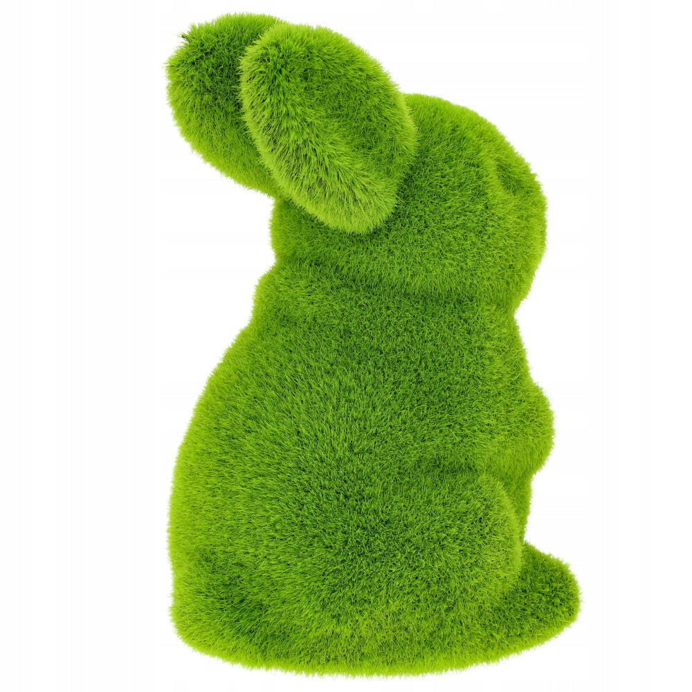 ZAJĄC WIELKANOCNY flokowany duży 17,5cm wielkanoc figurka ozdoba na STROIK