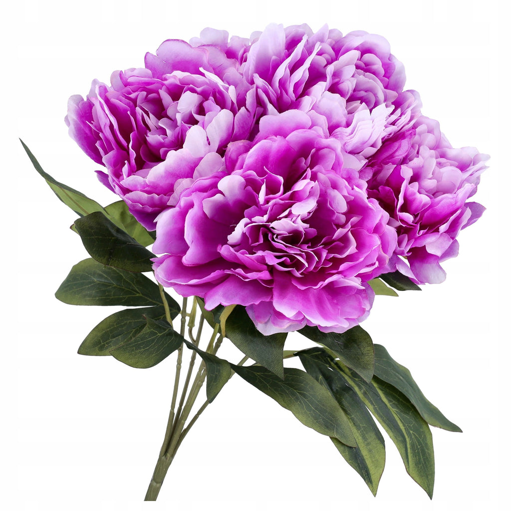 Bukiet SZTUCZNE KWIATY peonii jak żywe 45cm peonia do wazonu piwonia Fiolet