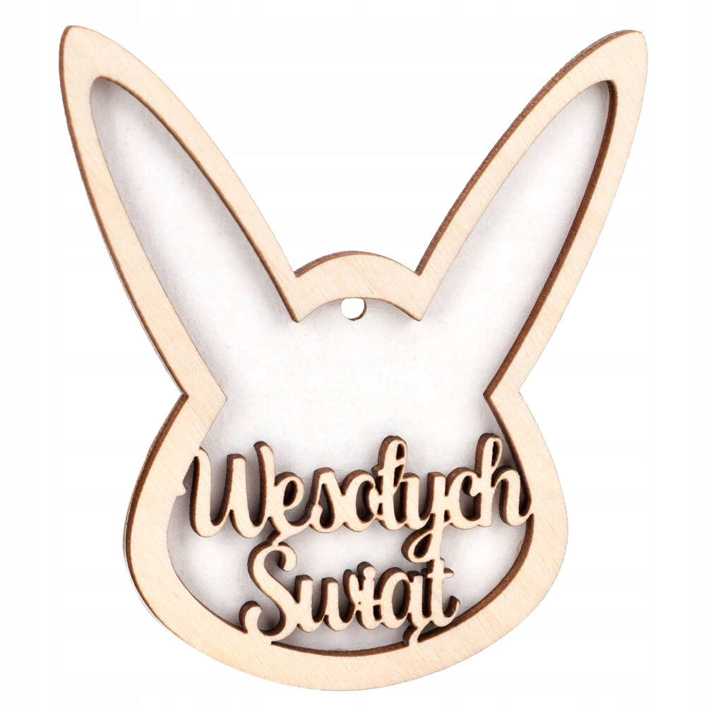 Drewniany zestaw ZAWIESZEK wielkanocnych do dekoracji koszyczka ozdoby