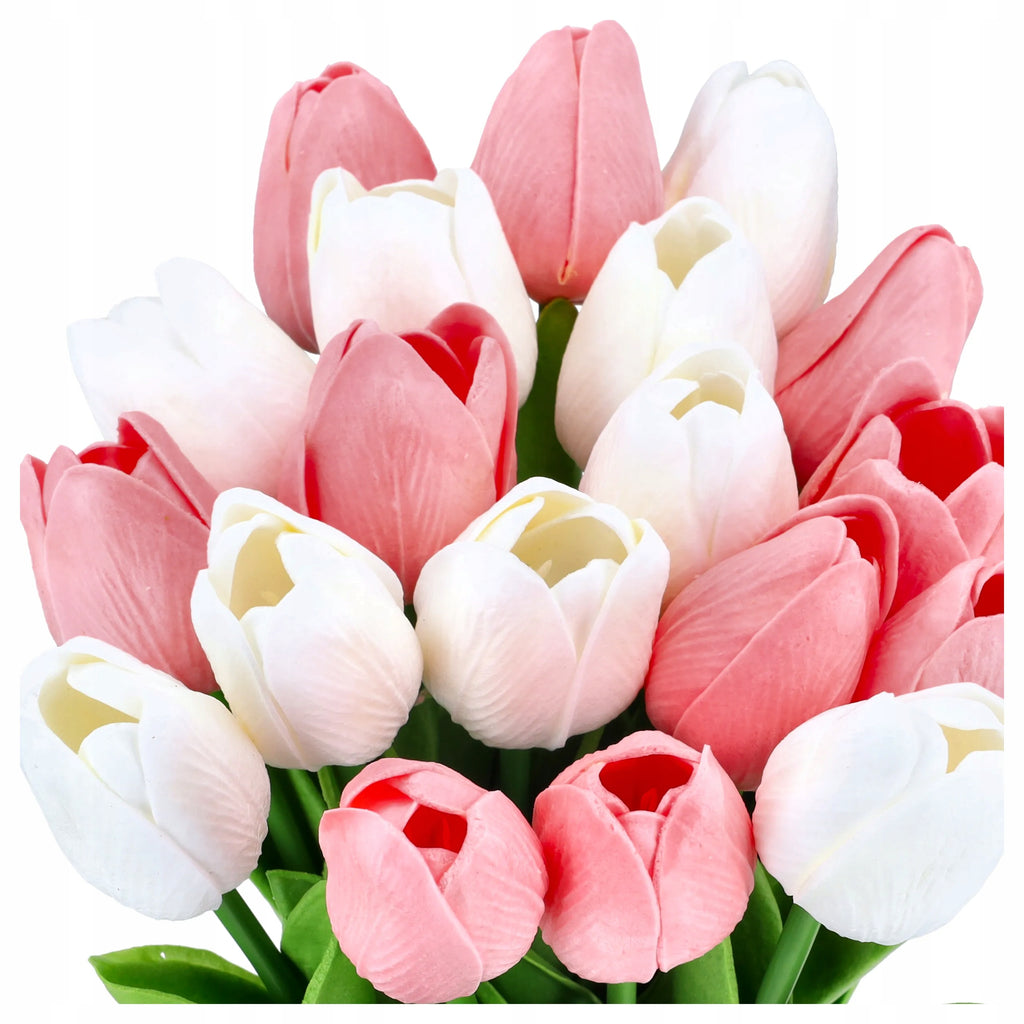 TULIPANY SILIKONOWE bukiet sztucznych TULIPANÓW tulipan 20szt KWIATY wiosna