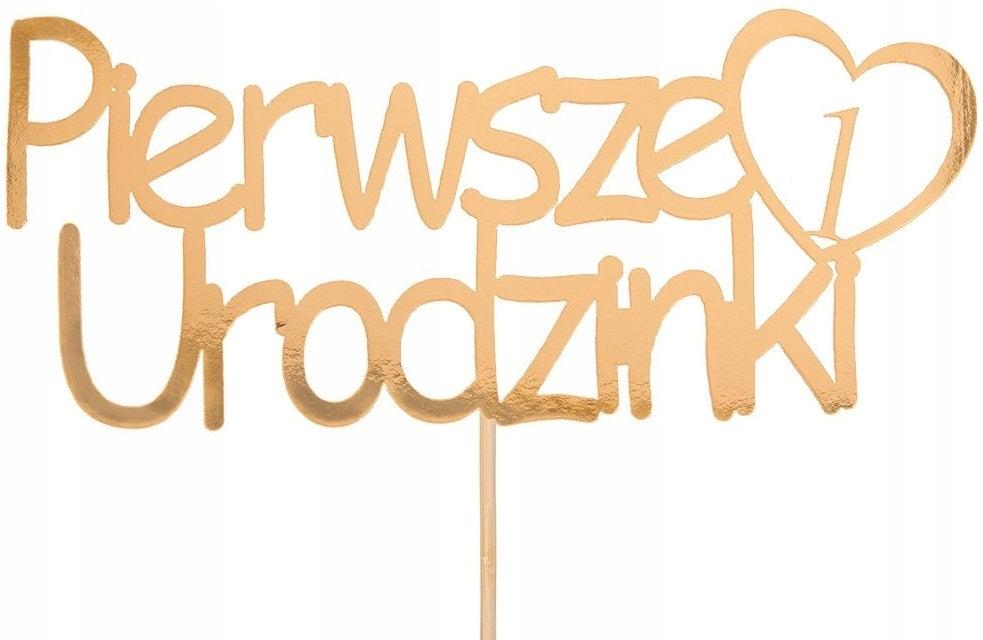 Topper Na Tort Dekoracje Urodzinowe Ozdoby Tortu Ozdoba Roczek Urodziny