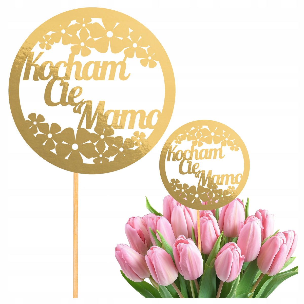 Topper Na Dzień Matki Dla Mamy Dekoracja Do Flower Boxa Bukietu Pik