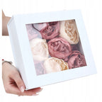 FLOWER BOX z okienkiem Chrzciny Elegancki BOX dekoracyjny DIY na Ślub