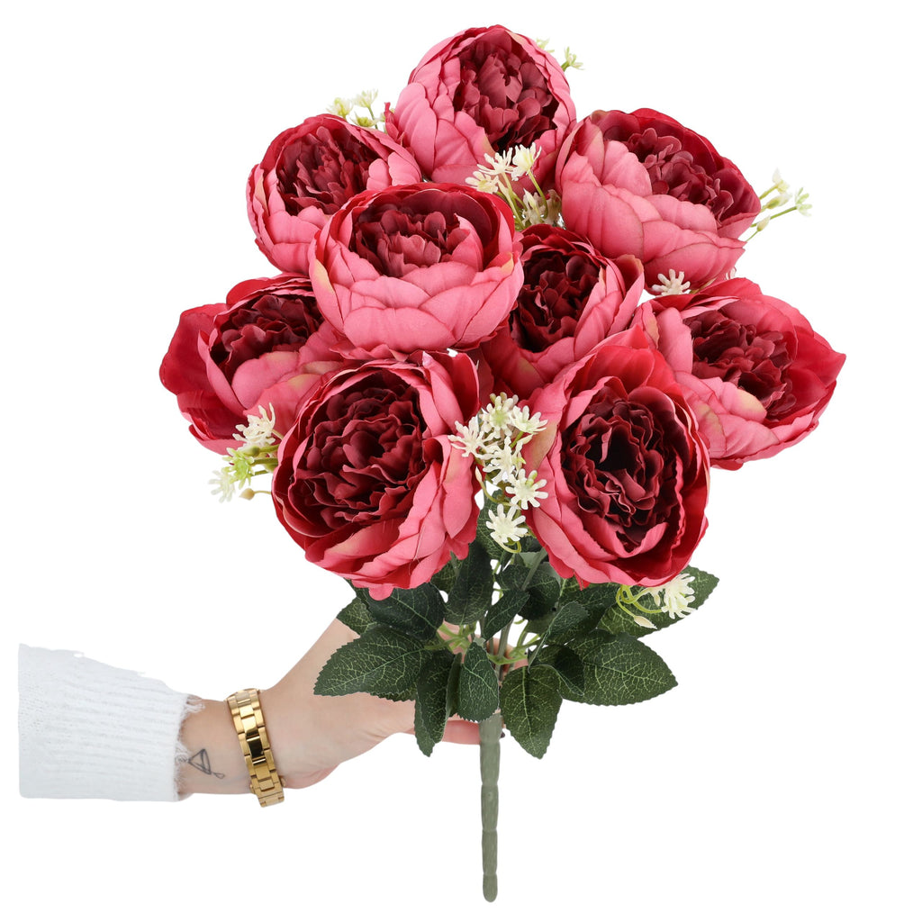 PEONIE KWIATY SZTUCZNE jak żywe piwonie bukiet kwiatów STROIK Na Cmentarz