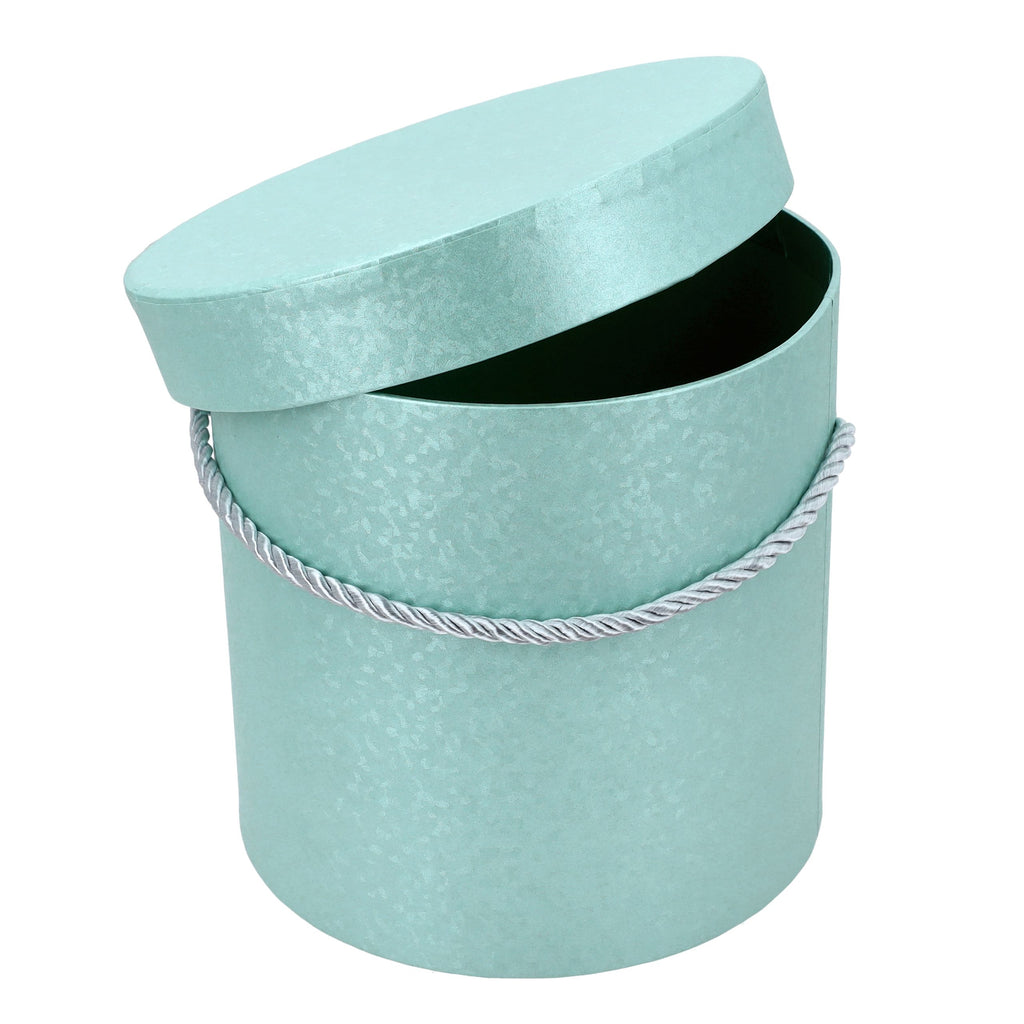 Flower Box Średni Okrągły Miętowy Pudełko na Bukiet Dekoracje DIY Kwiaty