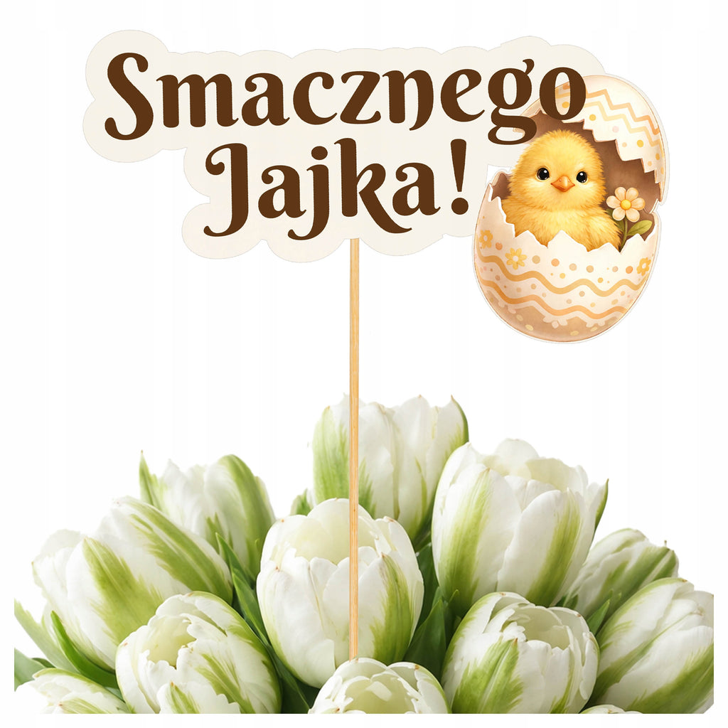 DEKORACJE WIELKANOC KURCZAK WIELKANOCNY święconka TOPPER TOPER wielkanoc