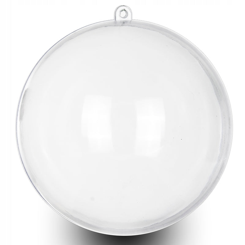 KULE AKRYLOWE 8cm 12szt PLASTIKOWE BOMBKI kula transparentne przezroczyste