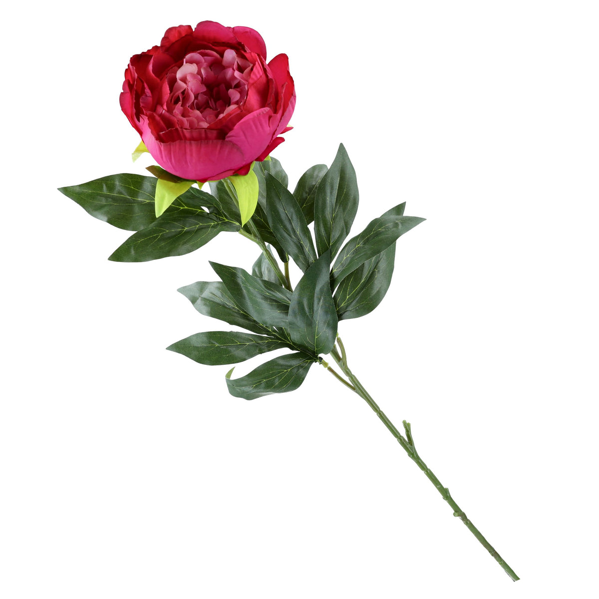Sztuczna Gałązka Peonia 78cm Amarant Kwiaty Sztuczne Jak Żywe Do Wazonu
