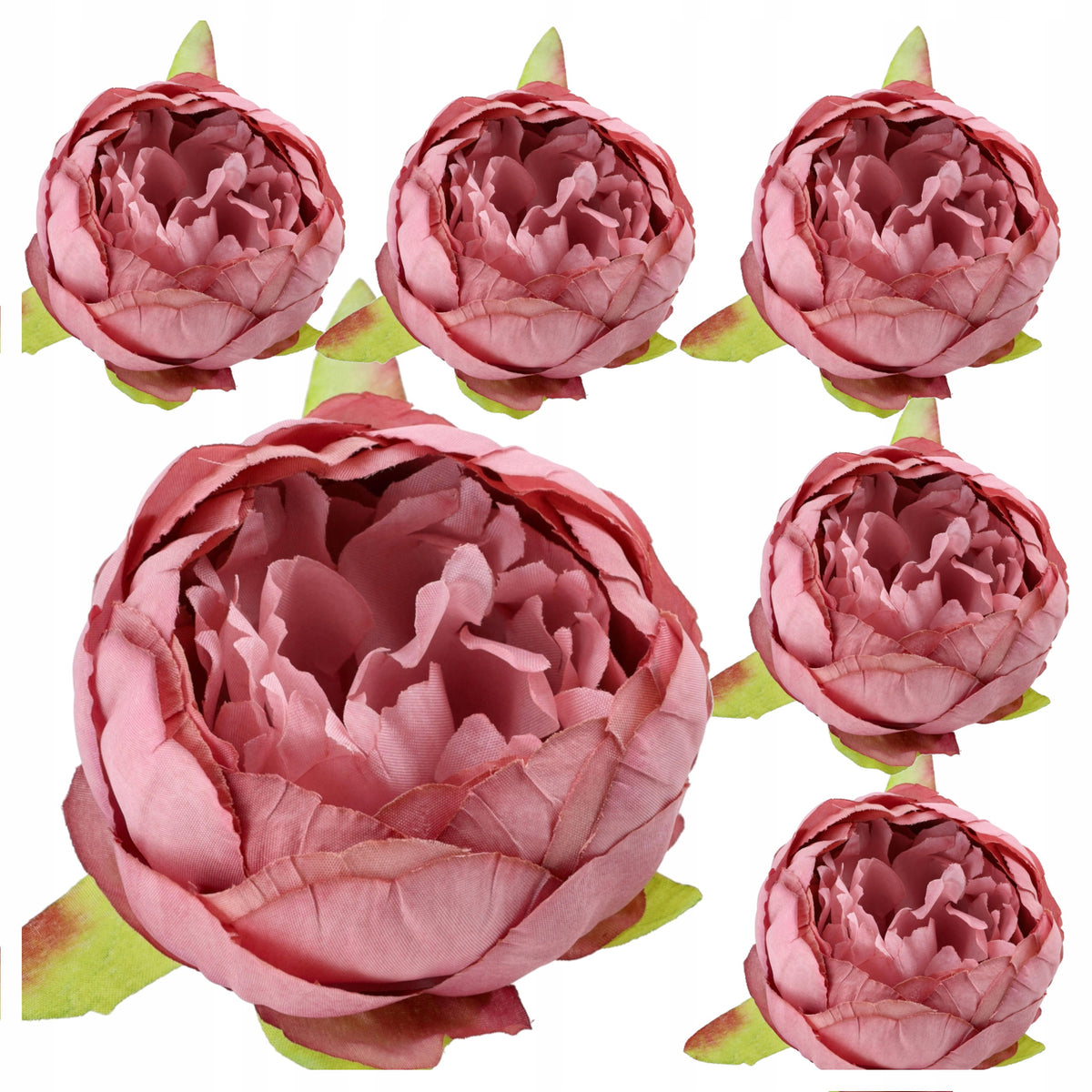 Peonie Sztuczne Brudny Róż Główki Kwiatowe Ozdoba Kompozycja Dekoracja