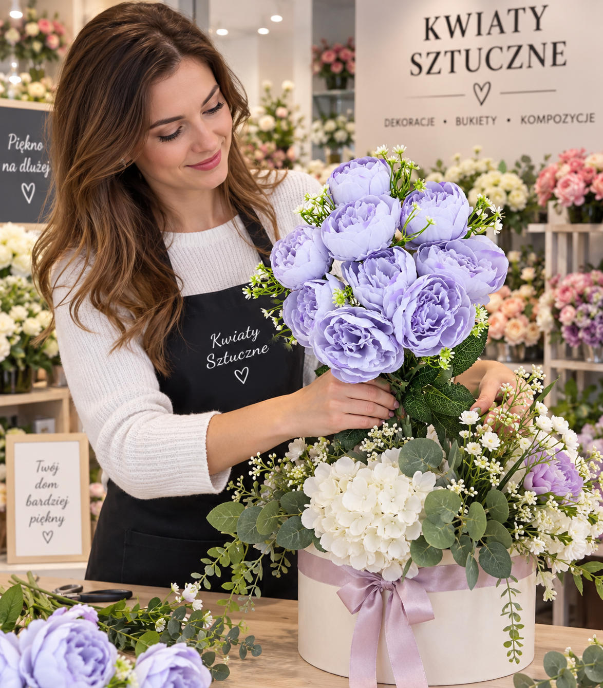 KWIATY SZTUCZNE PEONIE jak żywe piwonie bukiet kwiatów STROIK Na Cmentarz