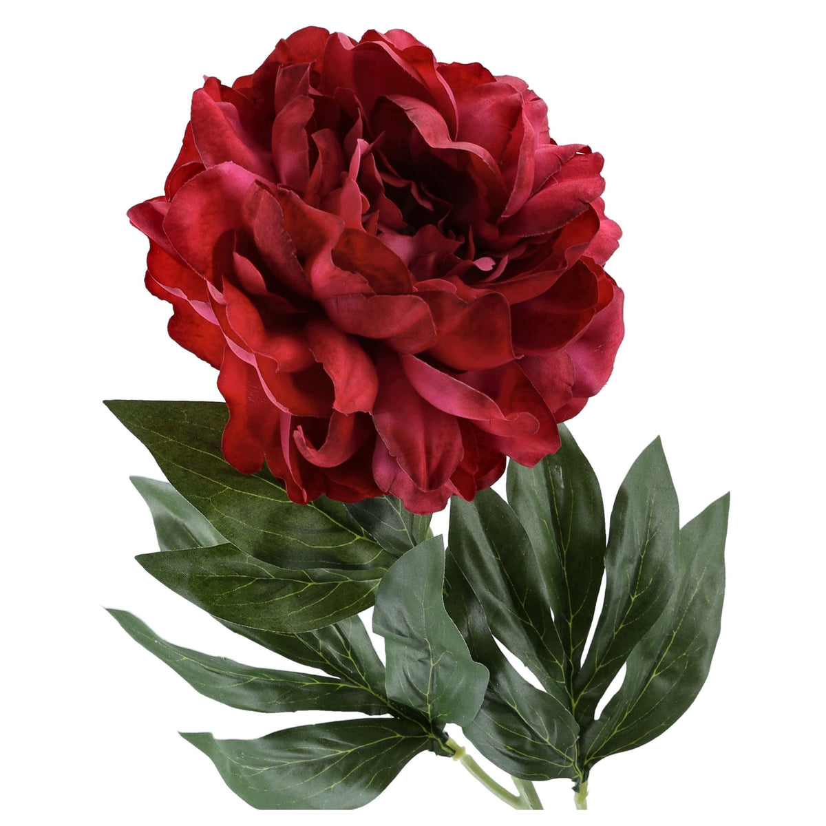 Gałązka Peonia 77cm Bordo Kwiaty Sztuczne Jak Żywe Kompozycja Kwiatowa