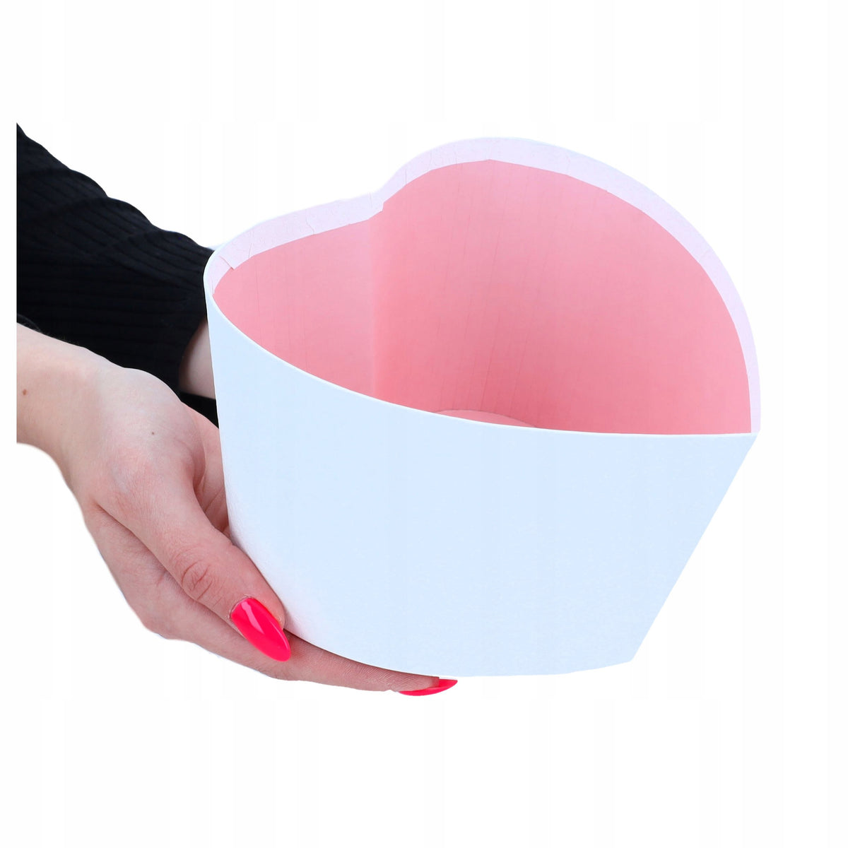 Pudełko Serce Flower Box na Sztuczne Kwiaty Żywe Dekoracje CHRZEST ŚWIĘTY