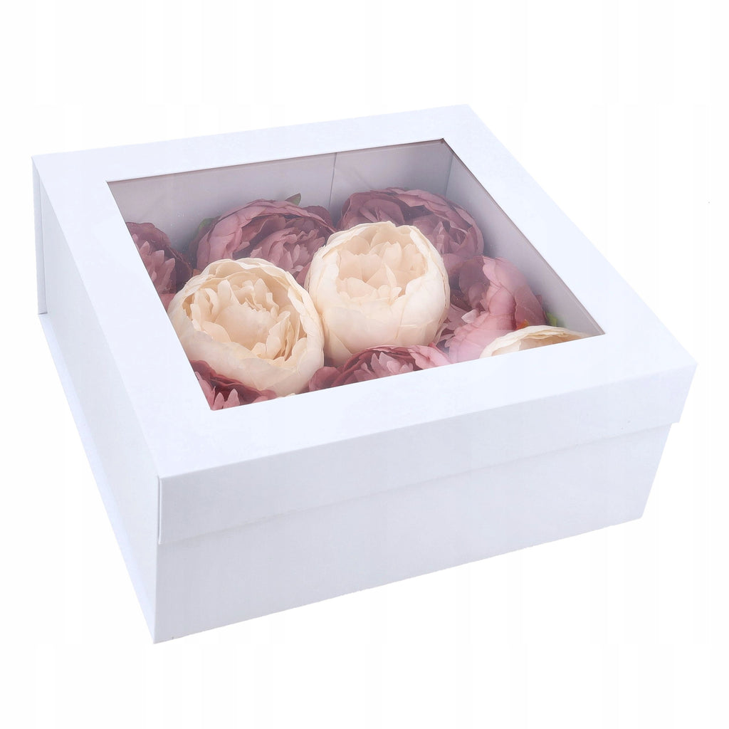 FLOWER BOX dekoracyjny na Prezent Upominek DIY Pudełko na Chrzest Ślub