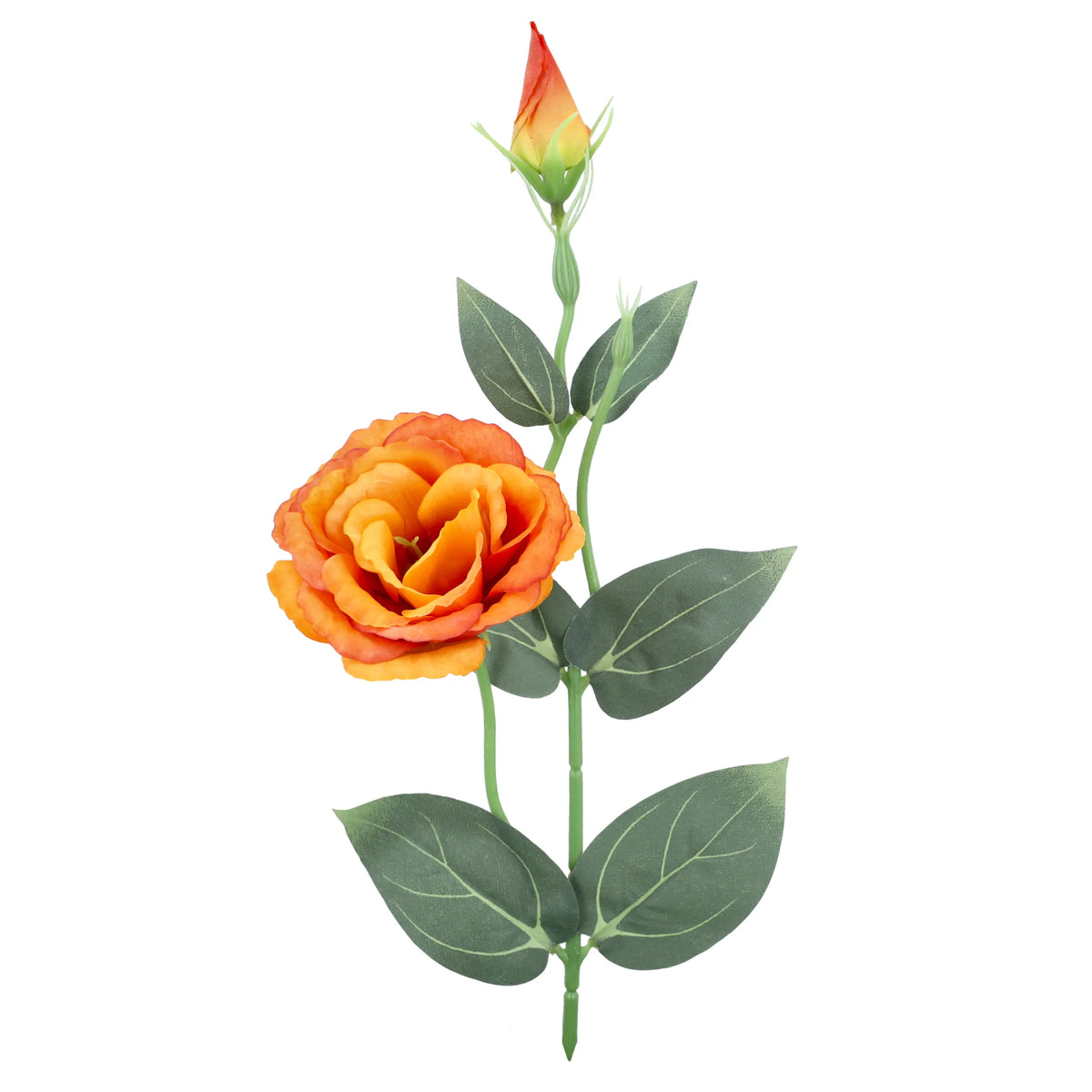 Sztuczna Gałązka Eustoma Pomarańcz 33cm Kwiaty Sztuczne Do Stroika Wazonu
