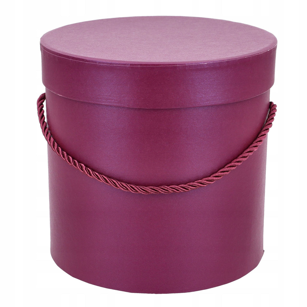Flower Box Duży Okrągły Śliwkowy Pudełko Na Kwiaty Box Florystyczny DIY