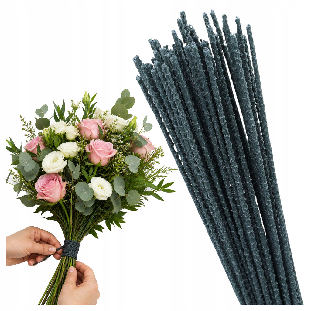 DRUT FLORYSTYCZNY WYROBOWY 50szt do wianków KWIATY SZTUCZNE druty 28cm DRUT