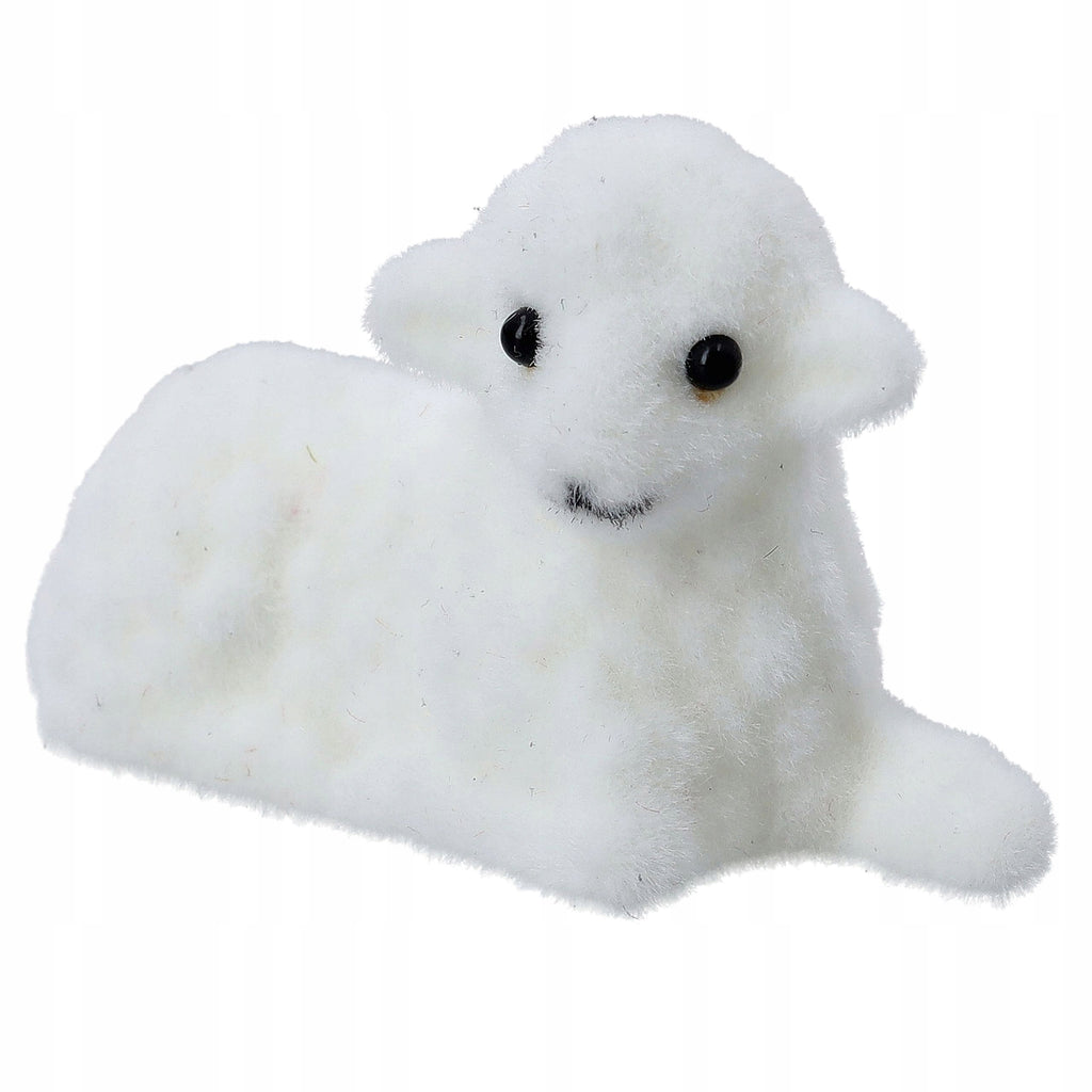 Baranek WIELKANOCNY do koszyczka ŚWIĘCONKI figurka 4cm owieczka na STROIK