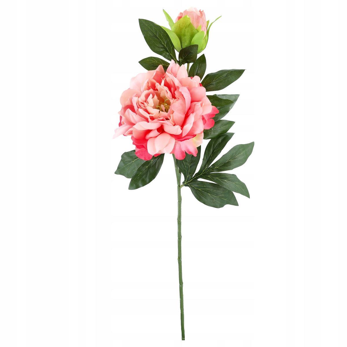 Peonia Gałązka SZTUCZNE KWIATY Dekoracyjna Ozdobna 70cm Peonie do wazonu