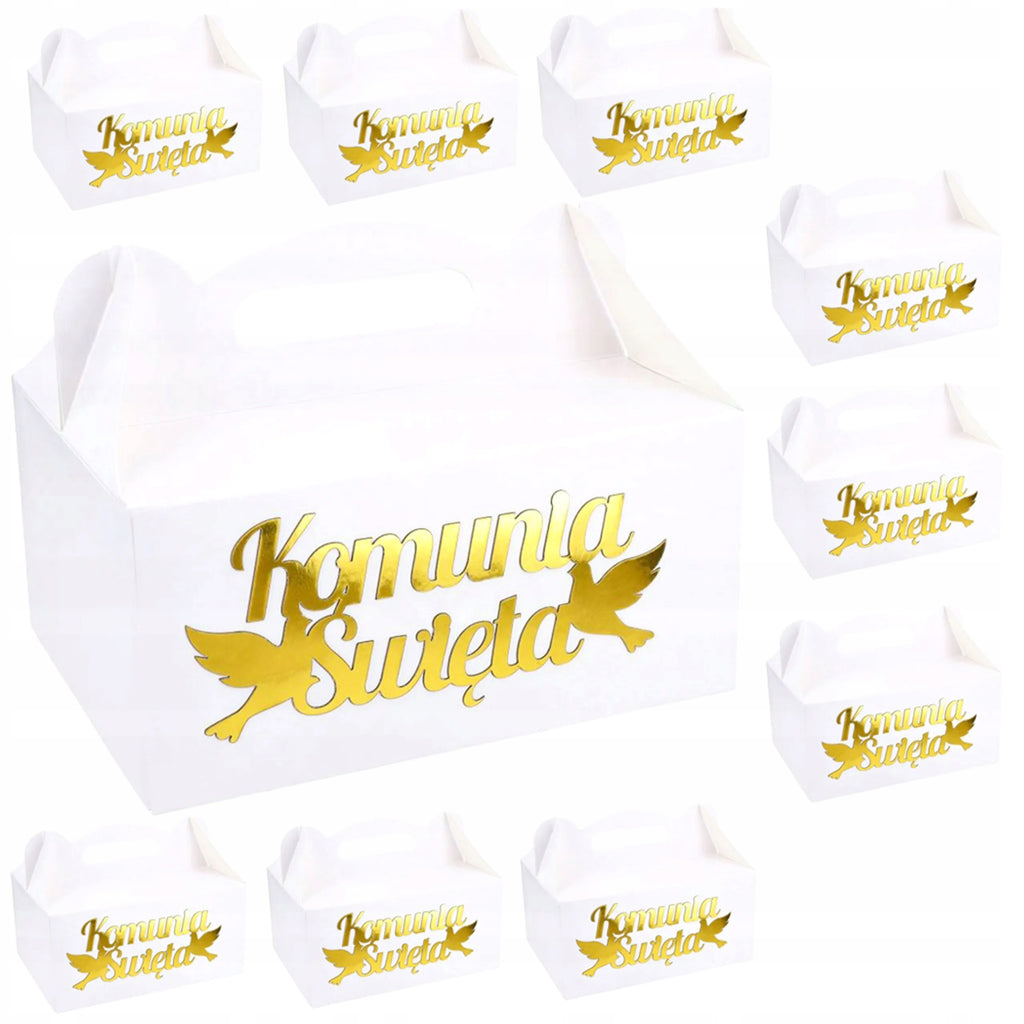 PUDEŁKO NA CIASTO dla gości pudełka komunijne KOMUNIA święta podziękowania