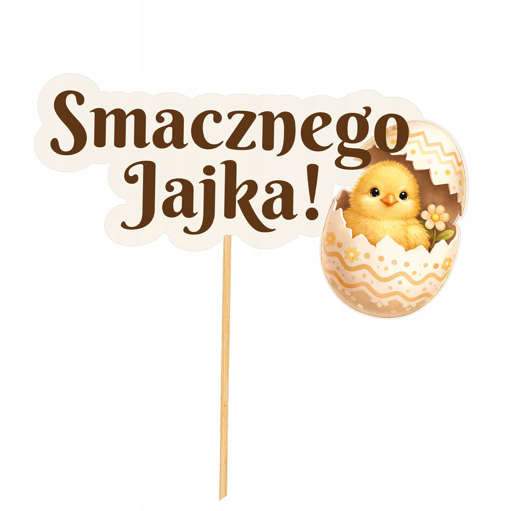 DEKORACJE WIELKANOC KURCZAK WIELKANOCNY święconka TOPPER TOPER wielkanoc