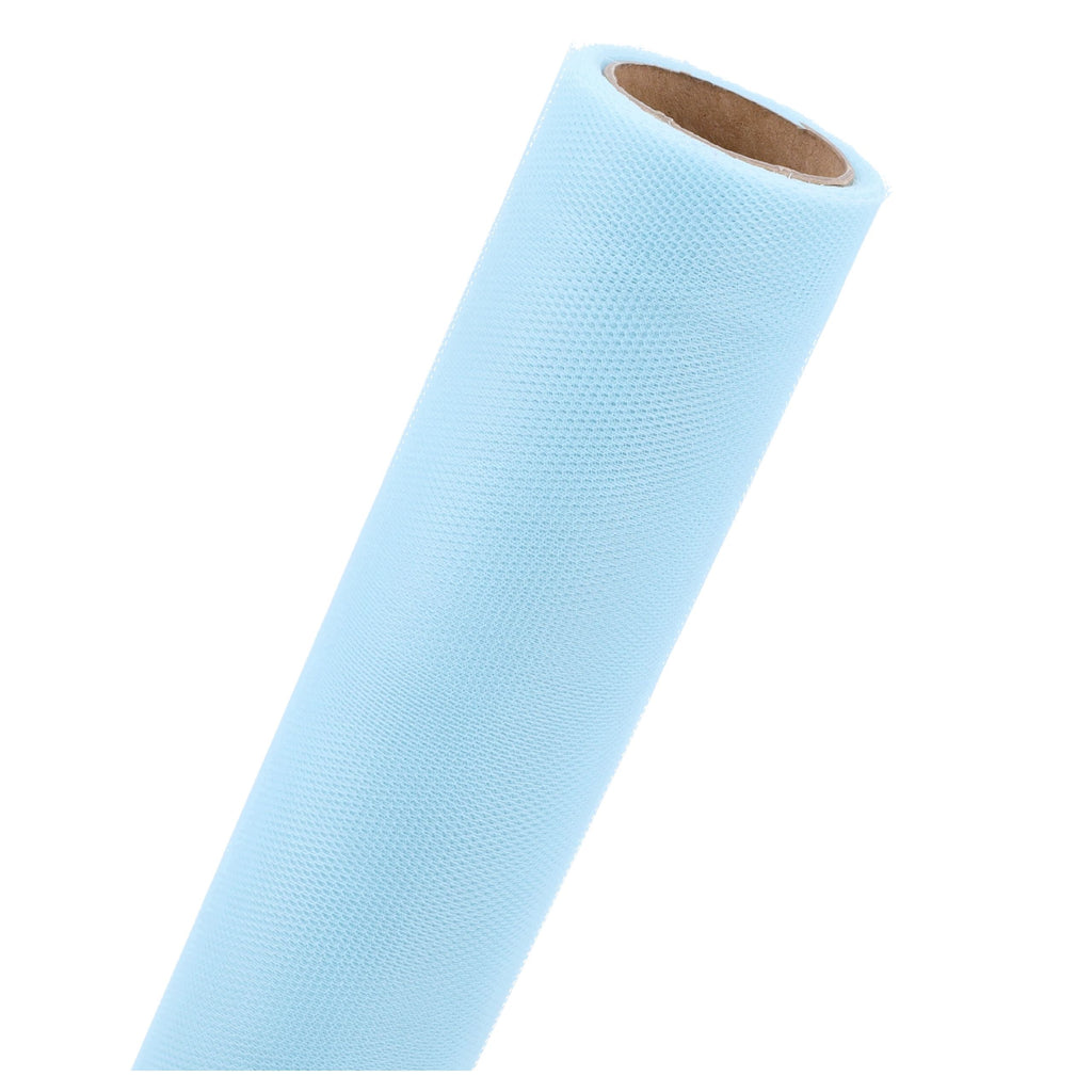 TIUL DEKORACYJNY 30cm DEKORACJA STOŁU 9m JASNY Niebieski na ŚLUB CHRZEST