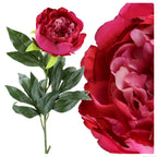 Sztuczna Gałązka Peonia 78cm Amarant Kwiaty Sztuczne Jak Żywe Do Wazonu