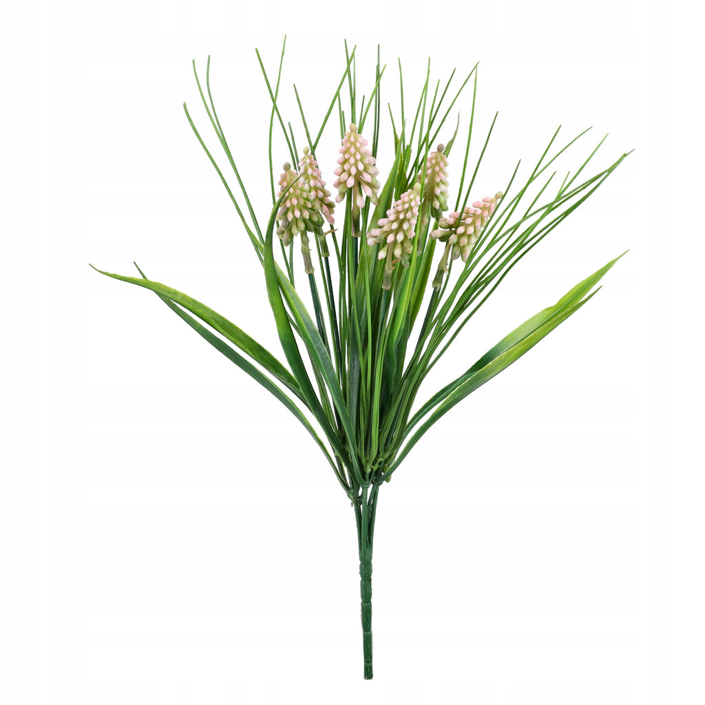 SZTUCZNE KWIATY SZAFIREK bukiet gałązka dekoracyjna SZTUCZNA TRAWA 45cm