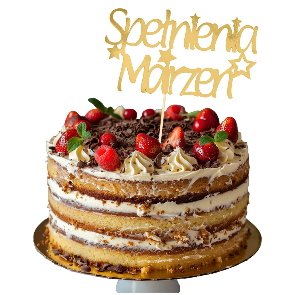 Topper Na Tort Urodzinowy Toper Dekoracje Ozdoba Do Prezentu Urodziny