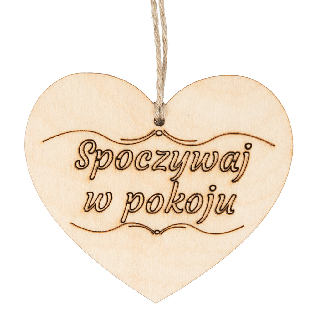 Zawieszka Na Znicz Serce Napis Spoczywaj W Pokoju