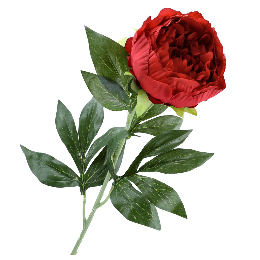 Gałązka Peonia 78cm Czerwony PIWONIA Kwiaty Sztuczne Jak Żywe Do Wazonu