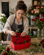 FLOWERBOX box PUDEŁKO DEKORACYJNE czerwone PREZENT rocznica DZIEŃ MATKI