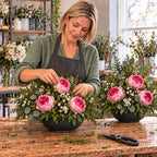 Peonie 6 szt Zestaw Główki Kwiatowe Wyrobowe 8cm Na Cmentarz Ozdoba STROIK