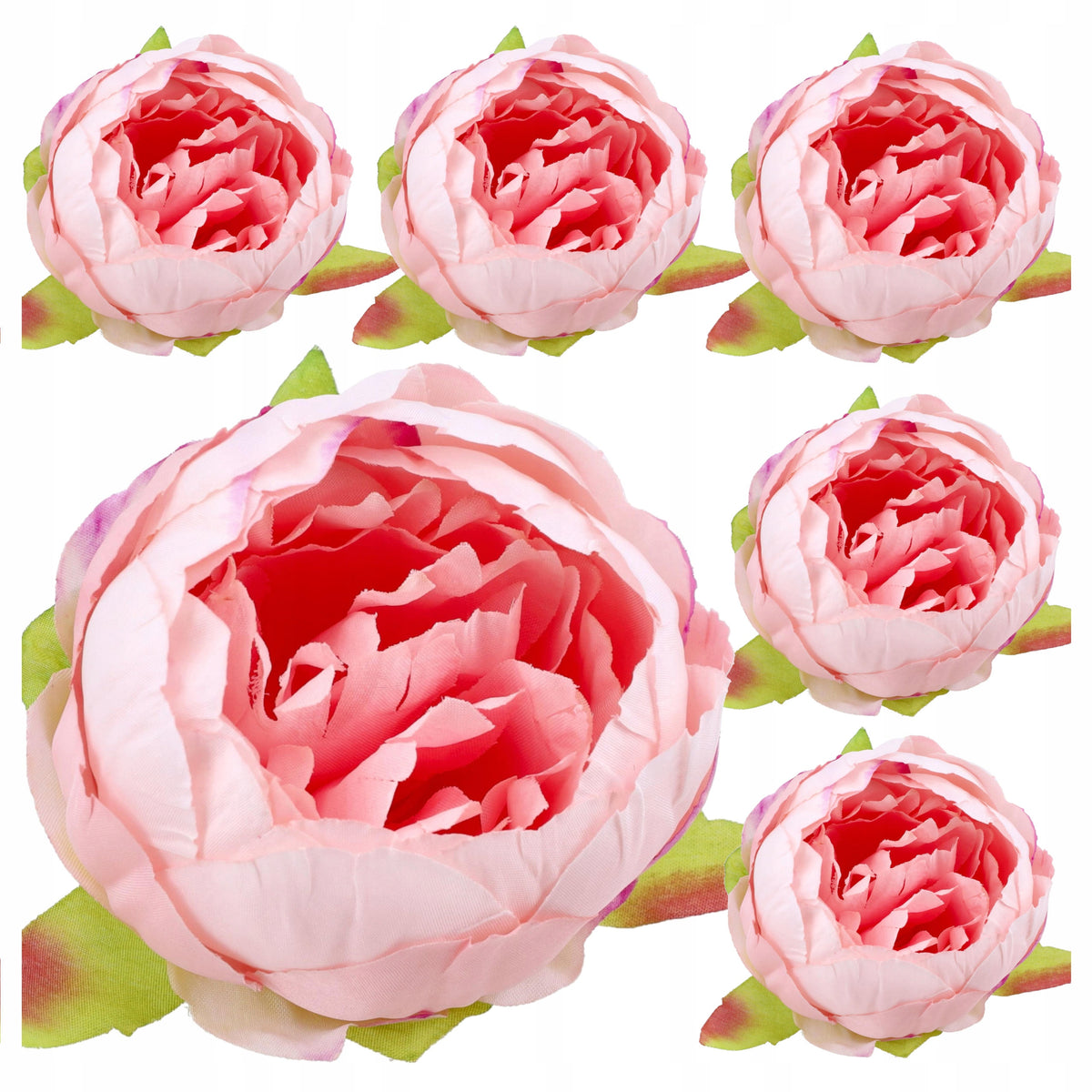 Peonie Piwonie RÓŻ BRZOSKWINIA 6szt 8cm KWIATY SZTUCZNE sztuczna stroik