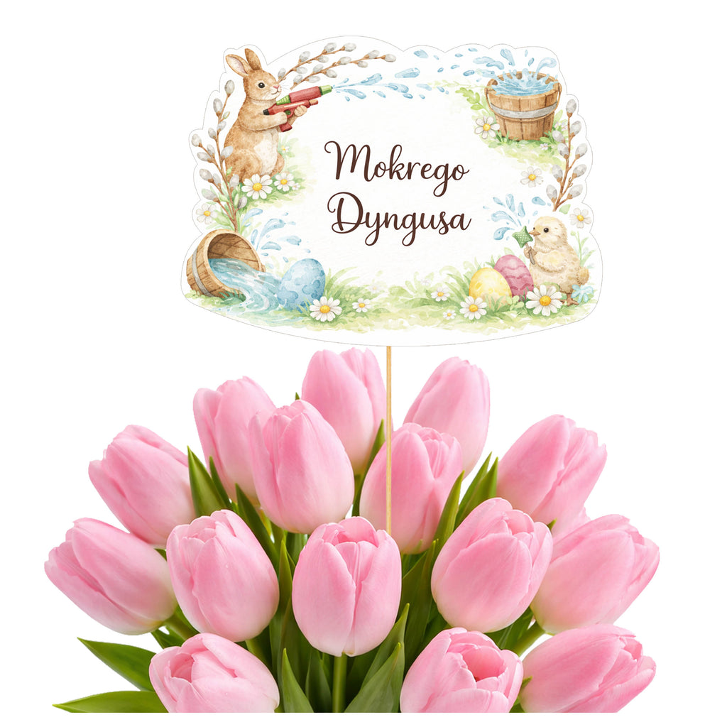 TOPPER WIELKANOCNY toper na WIELKANOC dekoracja do babki MOKREGO DYNGUSA