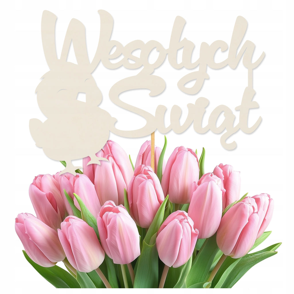 TOPPER KURCZAK WIELKANOCNY do dekoracji ŚWIĘCONKI BUKIETU na WIELKANOC