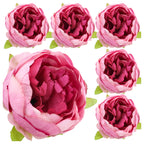 Peonie 6 szt Zestaw Główki Kwiatowe Wyrobowe 8cm Na Cmentarz Ozdoba STROIK