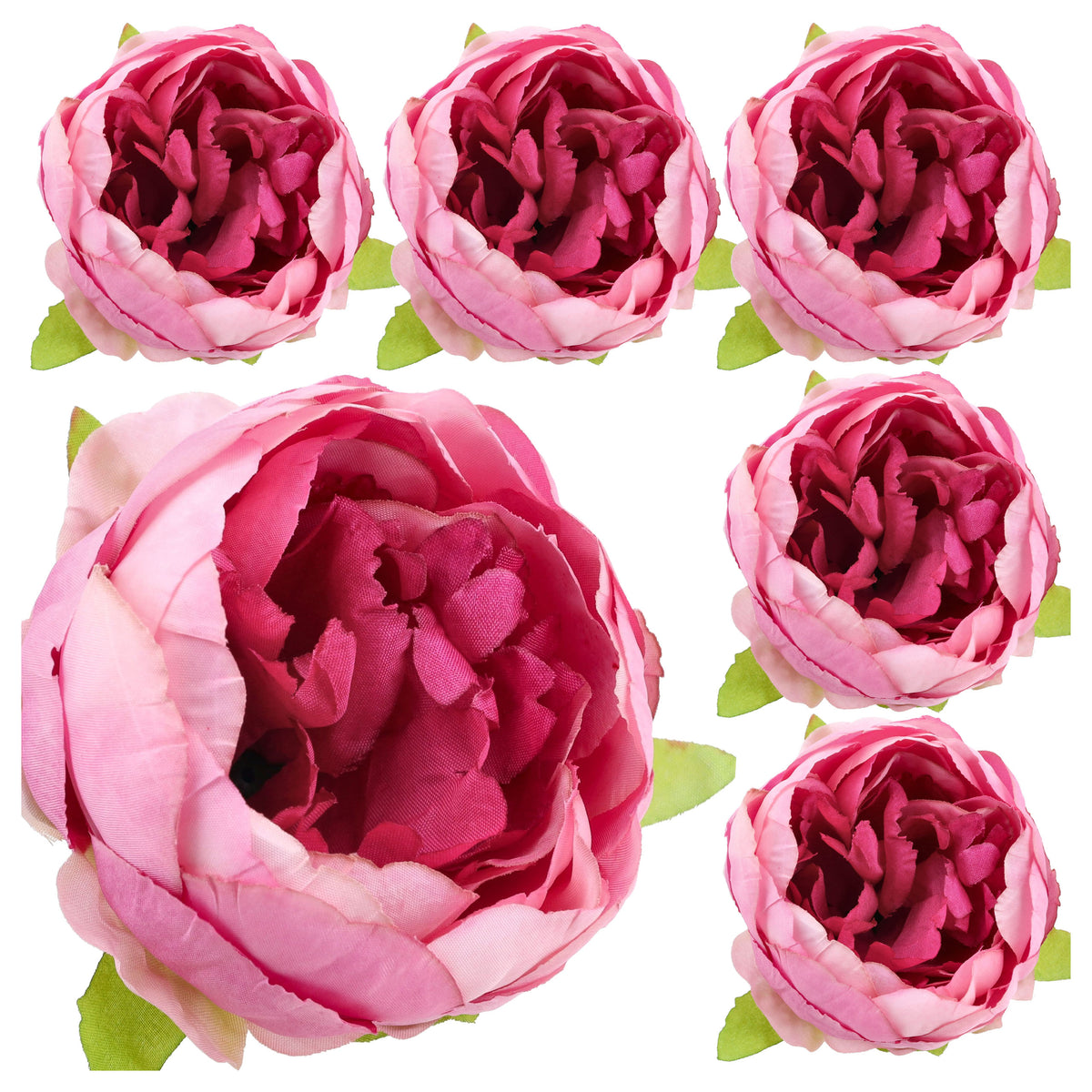 Peonie 6 szt Zestaw Główki Kwiatowe Wyrobowe 8cm Na Cmentarz Ozdoba STROIK