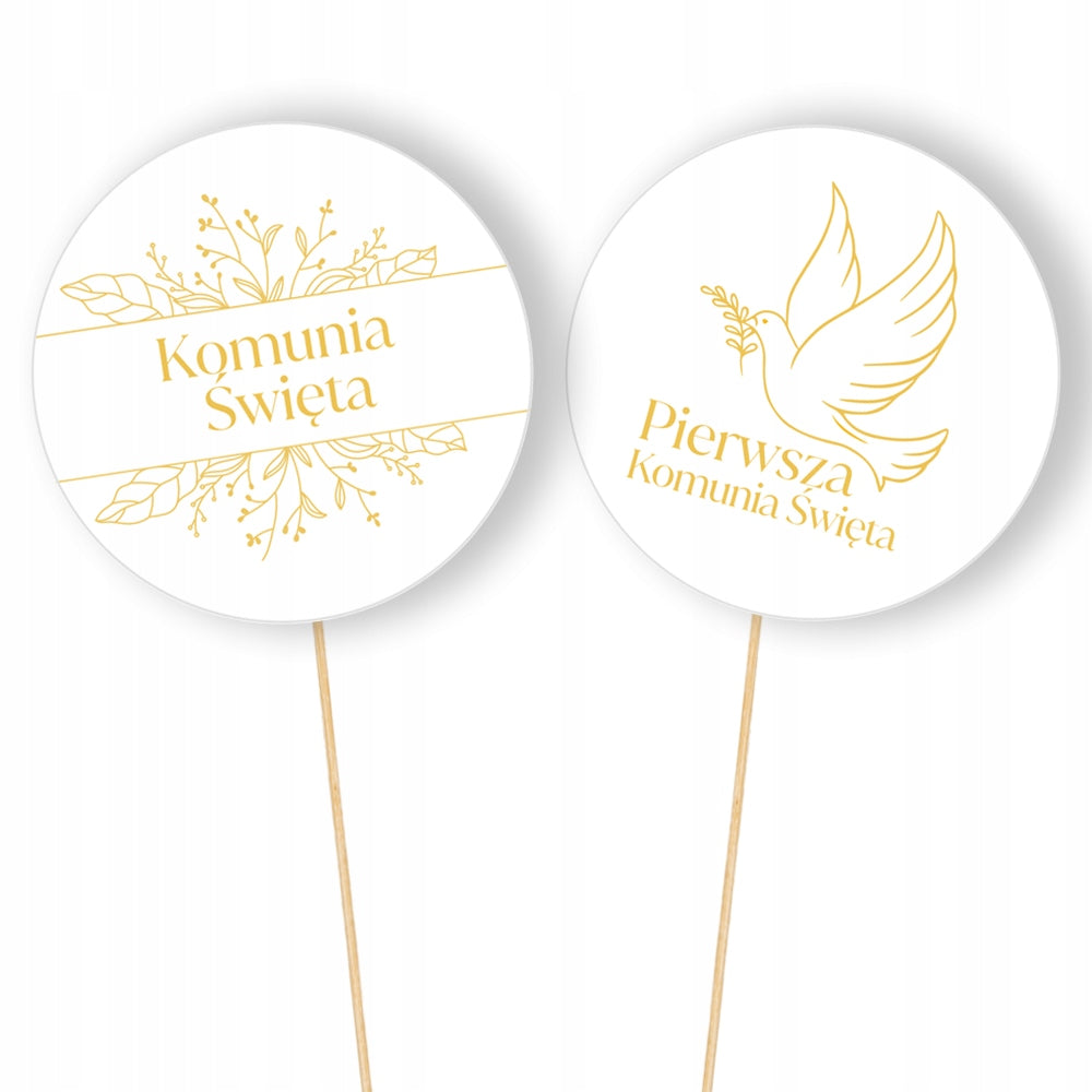 Topper Na Tort Toper Komunijny Ciasto Dekoracja Na Komunię Świętą piker