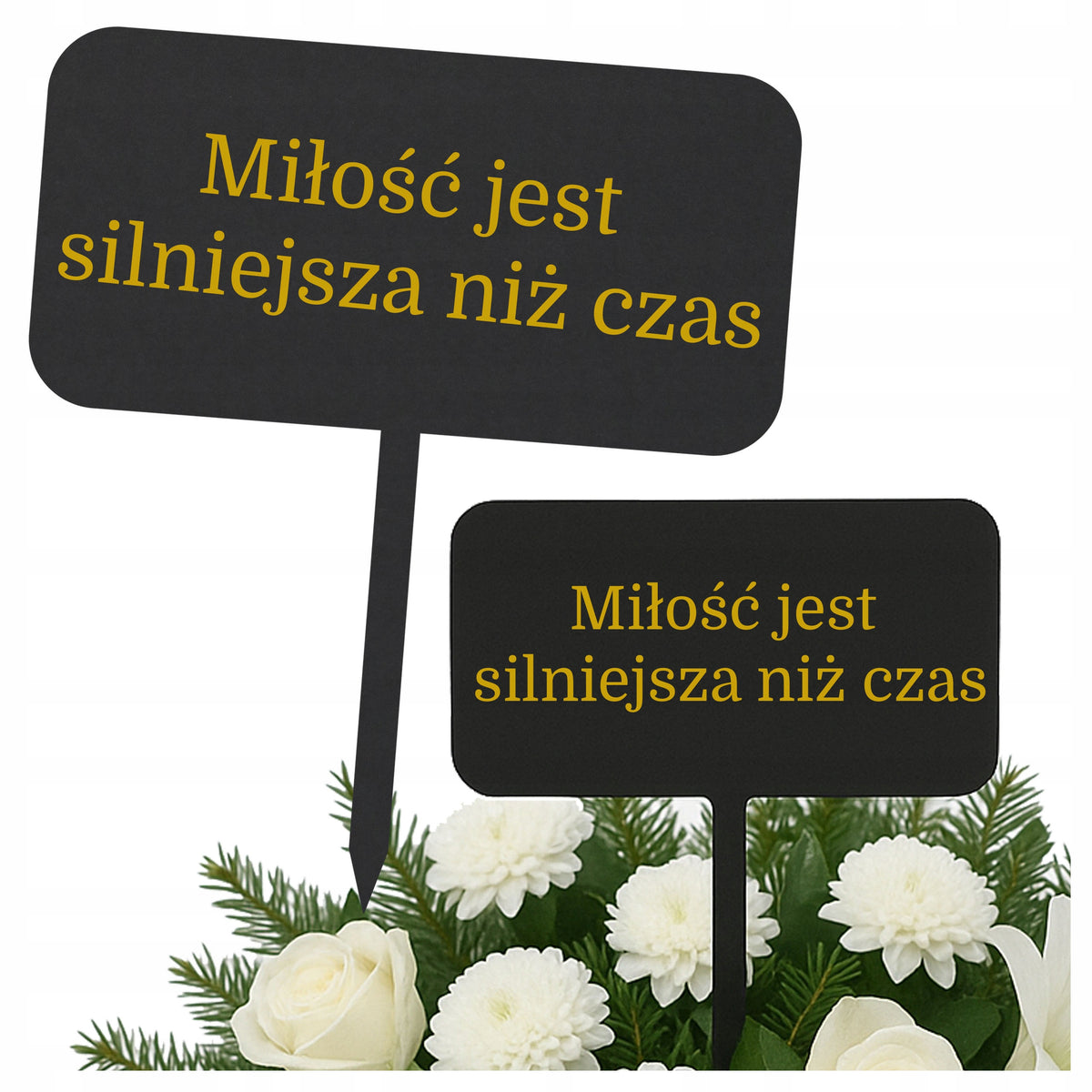 TABLICZKA na GRÓB wszystkich świętych ZŁOTY NAPIS dekoracja na CMENTARZ