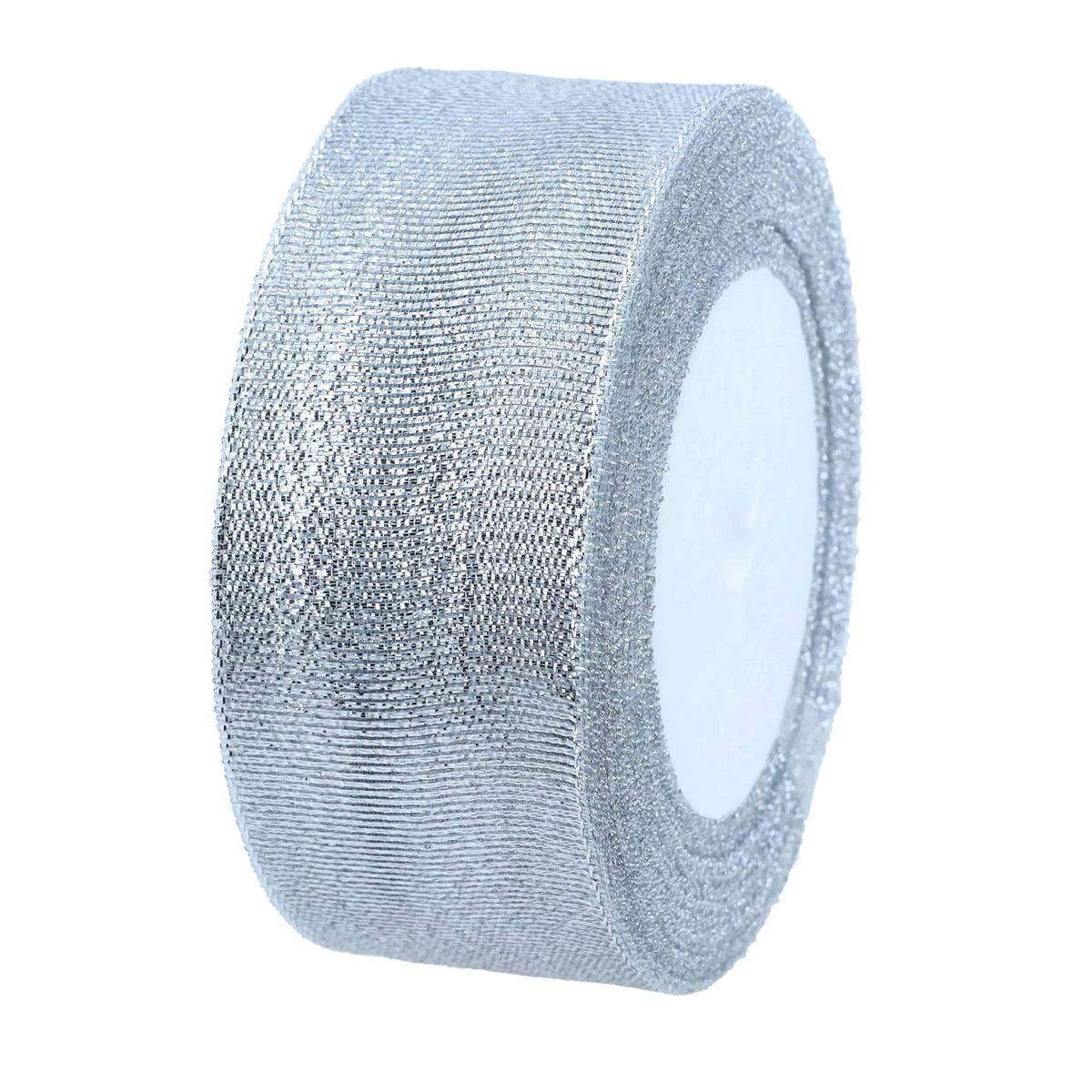 Wstążka Brokatowa Tasiemka Błyszcząca Wstążki Do Kokard Taśma Srebrna 38mm